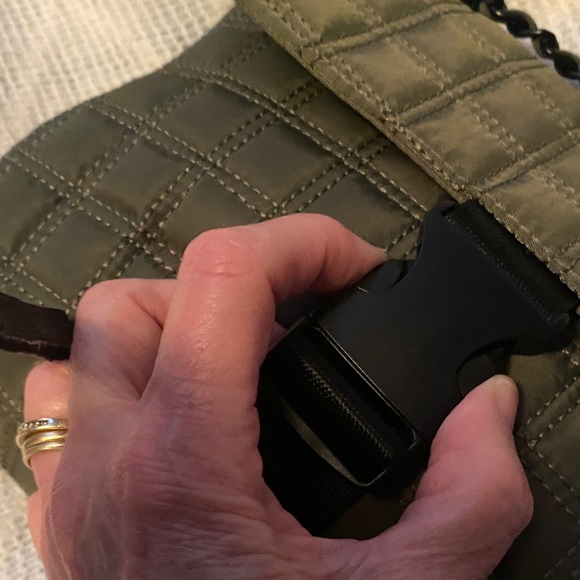 🔥HKWIP Olive Quilted Crossbody Bag. NWOT - Picture 10 of 13